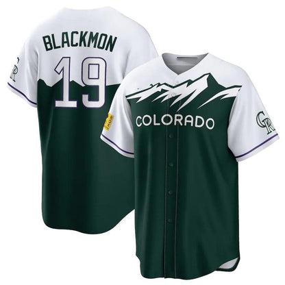 Colorado Rockies #19 Charlie Blackmon Green Home Replica Player Name Jersey Baseball Jerseys - Main View