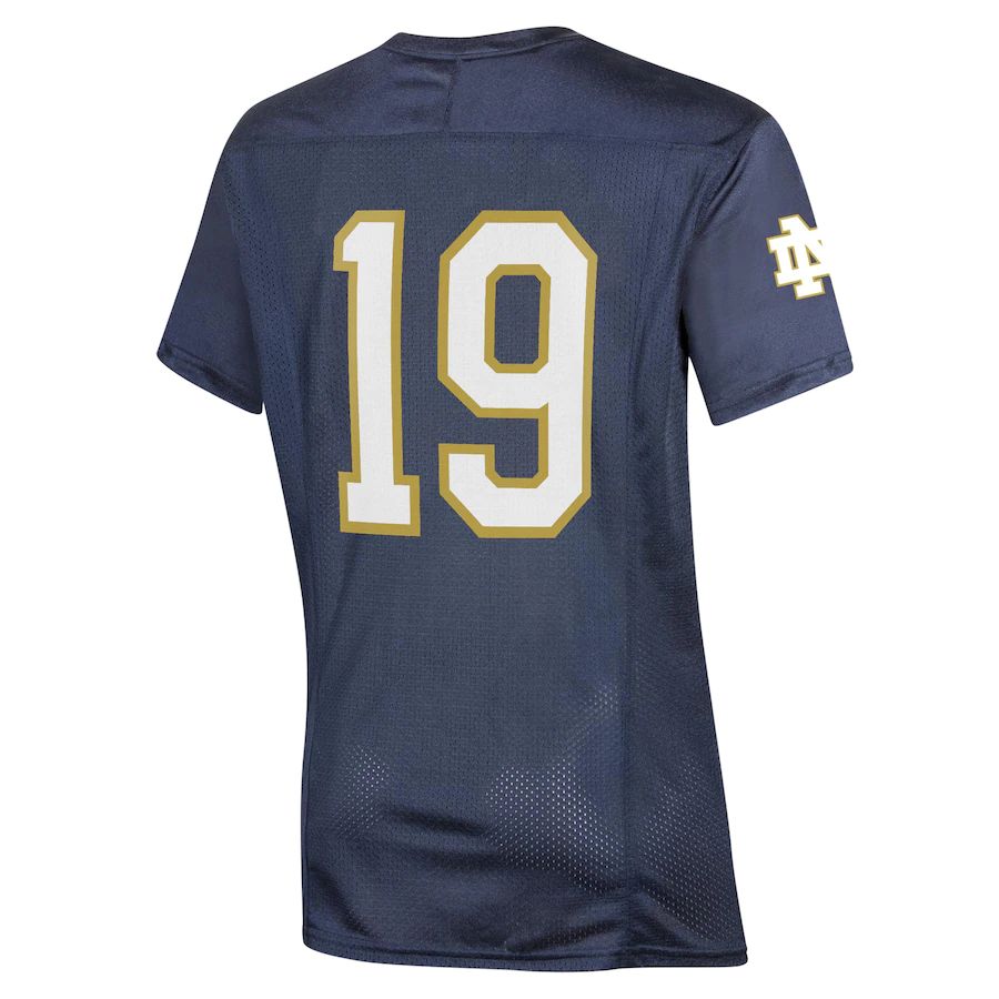 #19 N.Dame Fighting Irish Under Armour Replica Jersey Navy Stitched American College Jerseys - Main View
