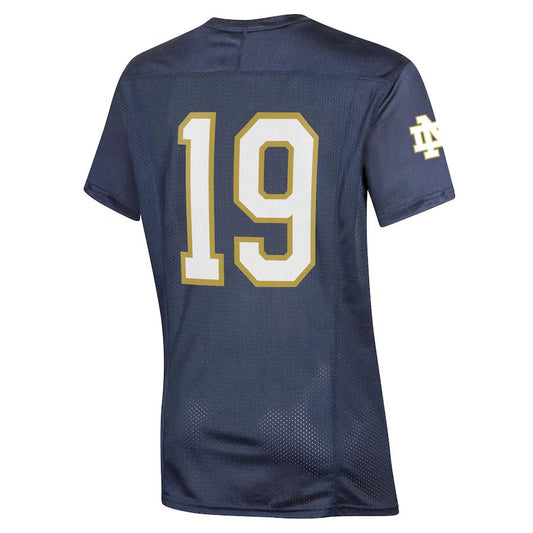 #19 N.Dame Fighting Irish Under Armour Replica Jersey Navy Stitched American College Jerseys - Main View