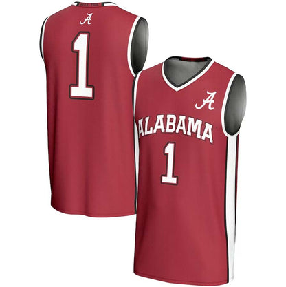 #1 A.Crimson Tide GameDay Greats Lightweight Basketball Jersey - Crimson Stitched American College Jerseys - Main View
