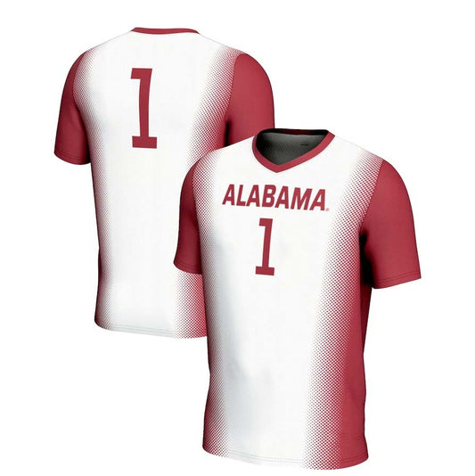 #1 A.Crimson Tide GameDay Greats Lightweight Soccer Jersey - White Stitched American College Jerseys - Main View