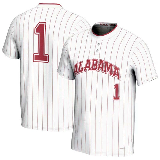 #1 A.Crimson Tide GameDay Greats Lightweight Softball Fashion Jersey - White Stitched American College Jerseys - Main View