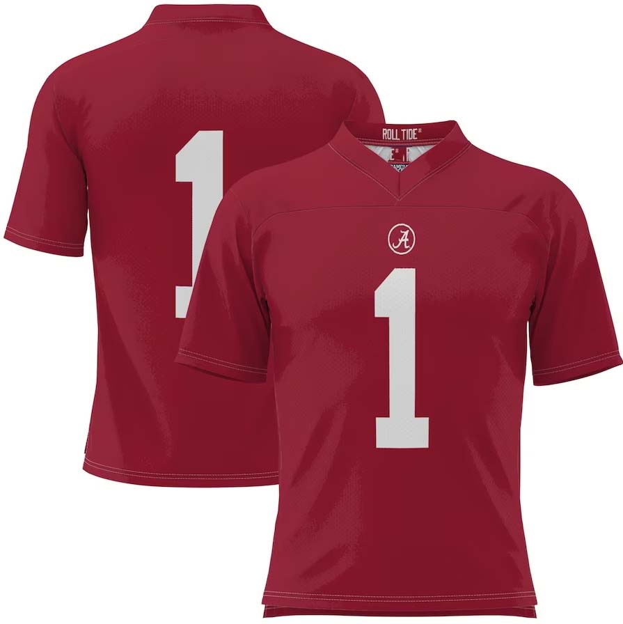 #1 A.Crimson Tide GameDay Greats Youth Football Jersey - Crimson Stitched American College Jerseys - Main View
