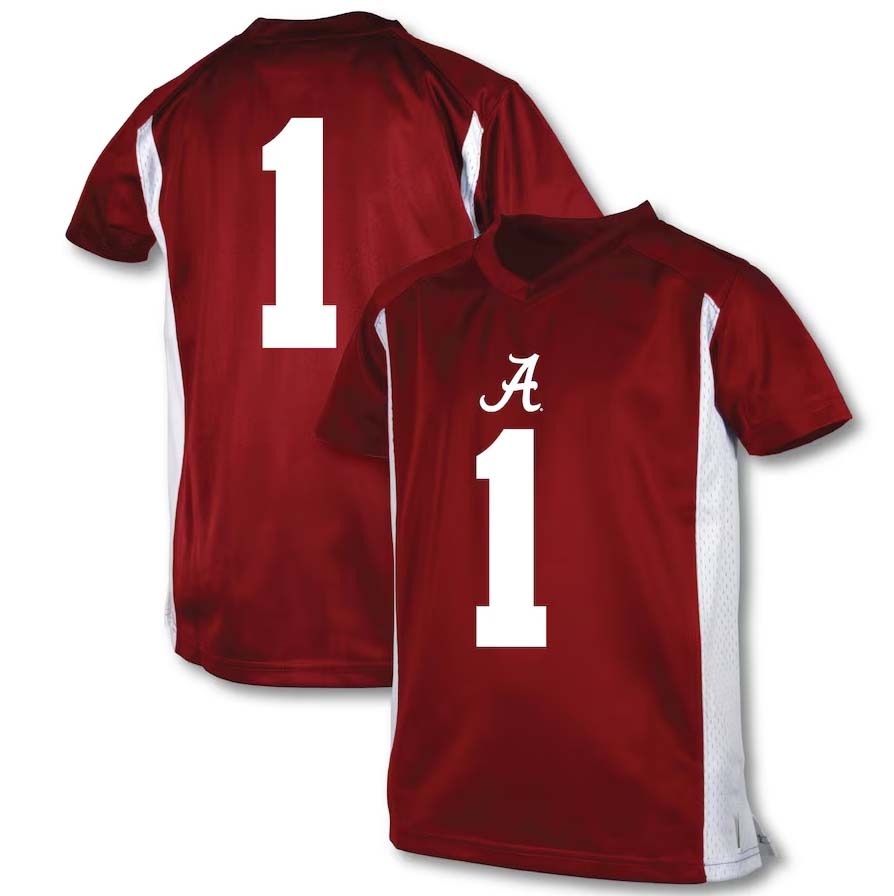 #1 A.Crimson Tide Garb Football Jersey - Crimson Stitched American College Jerseys - Main View