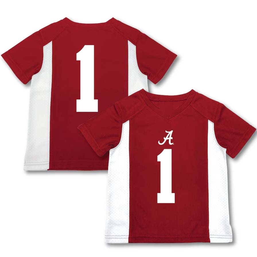 #1 A.Crimson Tide Garb Toddler Football Jersey - Crimson Stitched American College Jerseys - Main View