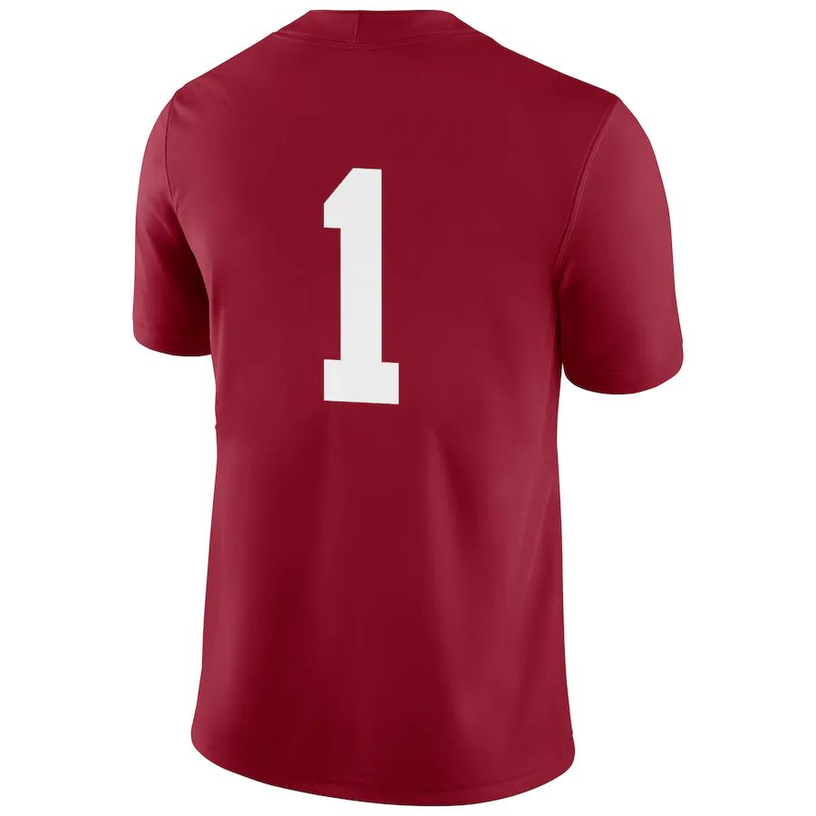 #1 A.Crimson Tide Football Game Jersey Crimson Stitched American Football Jersey College Jerseys - Main View