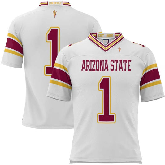 #1 A.State Sun Devils GameDay Greats Football Jersey - White Stitched American College Jerseys - Main View