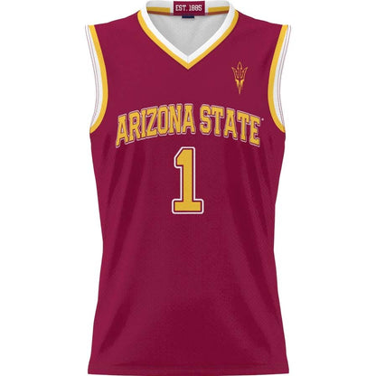 #1 A.State Sun Devils GameDay Greats Lightweight Basketball Jersey - Maroon Stitched American College Jerseys - Main View