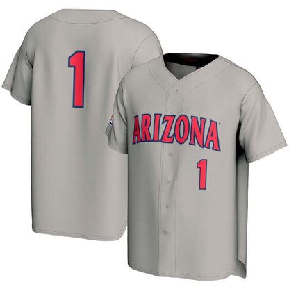 #1 A.Wildcats GameDay Greats Lightweight Baseball Fashion Jersey - Gray Stitched American College Jerseys - Main View
