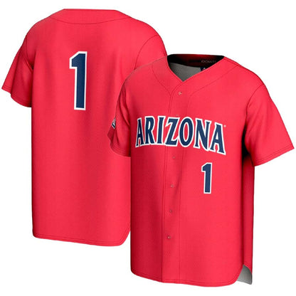 #1 A.Wildcats GameDay Greats Lightweight Baseball Fashion Jersey - Red Stitched American College Jerseys - Main View