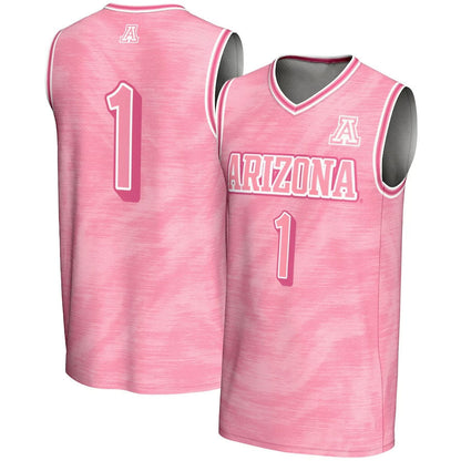 #1 A.Wildcats GameDay Greats Unisex Lightweight Basketball Fashion Jersey - Pink Stitched American College Jerseys - Main View