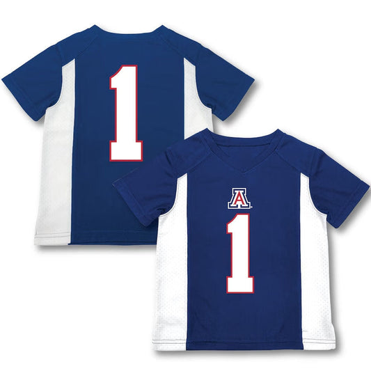 #1 A.Wildcats Garb Toddler Football Jersey - Blue Stitched American College Jerseys - Main View