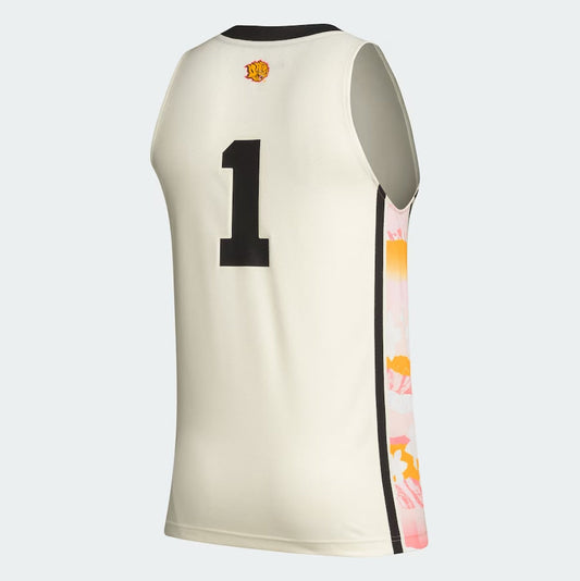#1 A.Pine Bluff Golden Lions Honoring Black Excellence Basketball Jersey - Khaki Stitched American College Jerseys - Main View