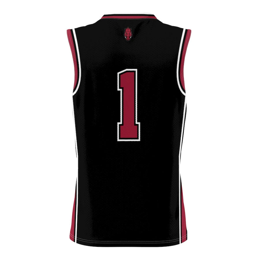 #1 A.Razorbacks GameDay Greats Lightweight Basketball Jersey - Black Stitched American College Jerseys - Main View