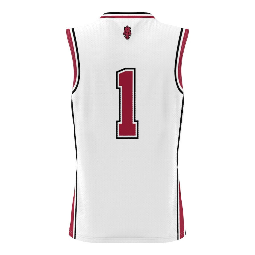 #1 A.Razorbacks GameDay Greats Lightweight Basketball Jersey - White Stitched American College Jerseys - Main View