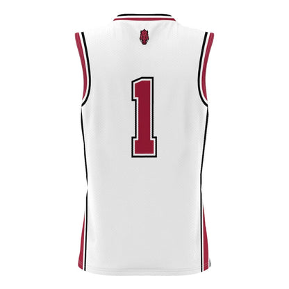 #1 A.Razorbacks GameDay Greats Lightweight Basketball Jersey - White Stitched American College Jerseys - Main View