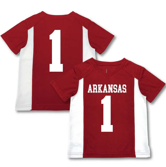#1 A.Razorbacks Garb Toddler Football Jersey - Cardinal Stitched American College Jerseys - Main View