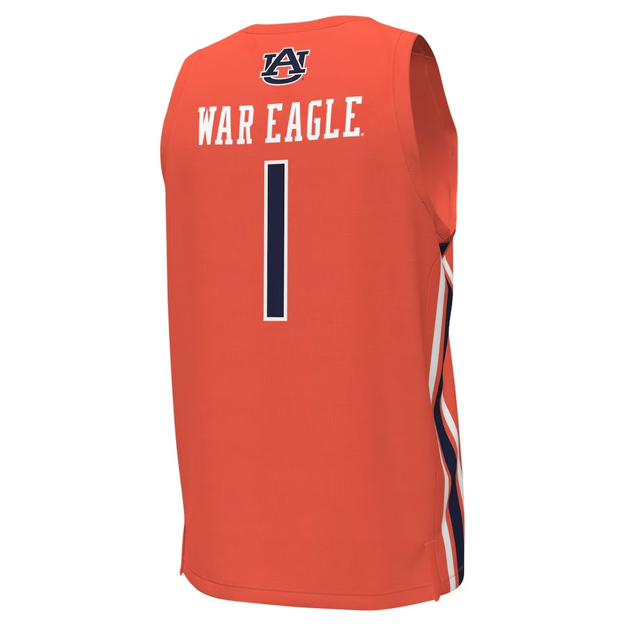 #1 A.Tigers Under Armour Replica Basketball Jersey - Orange Stitched American College Jerseys - Main View