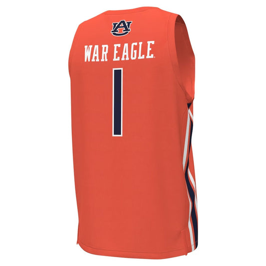 #1 A.Tigers Under Armour Replica Basketball Jersey - Orange Stitched American College Jerseys - Main View