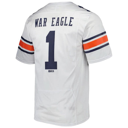 #1 A.Tigers Under Armour Team Wordmark Replica Football Jersey White Stitched American College Jerseys - Main View