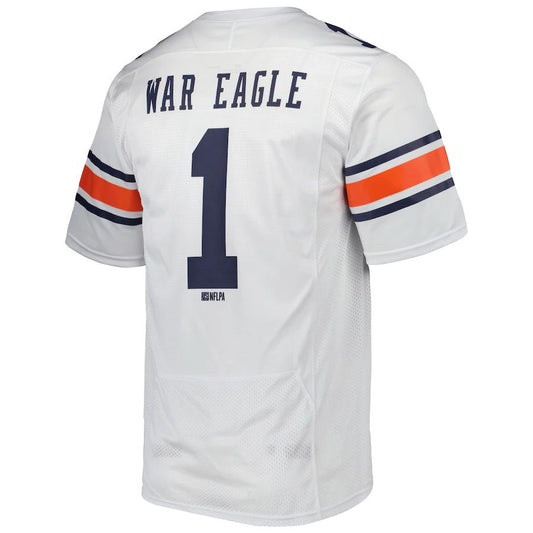 #1 A.Tigers Under Armour Team Wordmark Replica Football Jersey White Stitched American College Jerseys - Main View