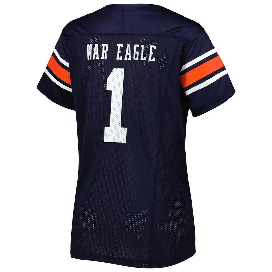 #1 A.Tigers Under Armour Team Wordmark Replica Football Jersey Navy Stitched American College Jerseys - Main View