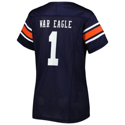 #1 A.Tigers Under Armour Team Wordmark Replica Football Jersey Navy Stitched American College Jerseys - Main View
