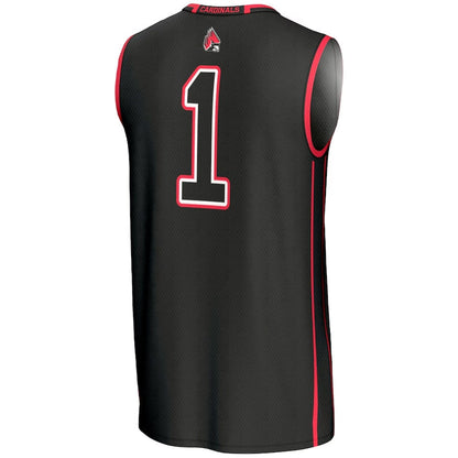 #1 B.State Cardinals GameDay Greats Lightweight Basketball Jersey - Black Stitched American College Jerseys - Main View