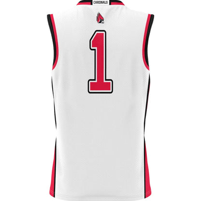 #1 B.State Cardinals GameDay Greats Lightweight Basketball Jersey - White Stitched American College Jerseys - Main View