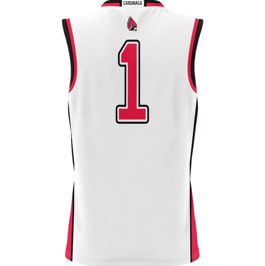 #1 B.State Cardinals GameDay Greats Lightweight Basketball Jersey - White Stitched American College Jerseys - Main View