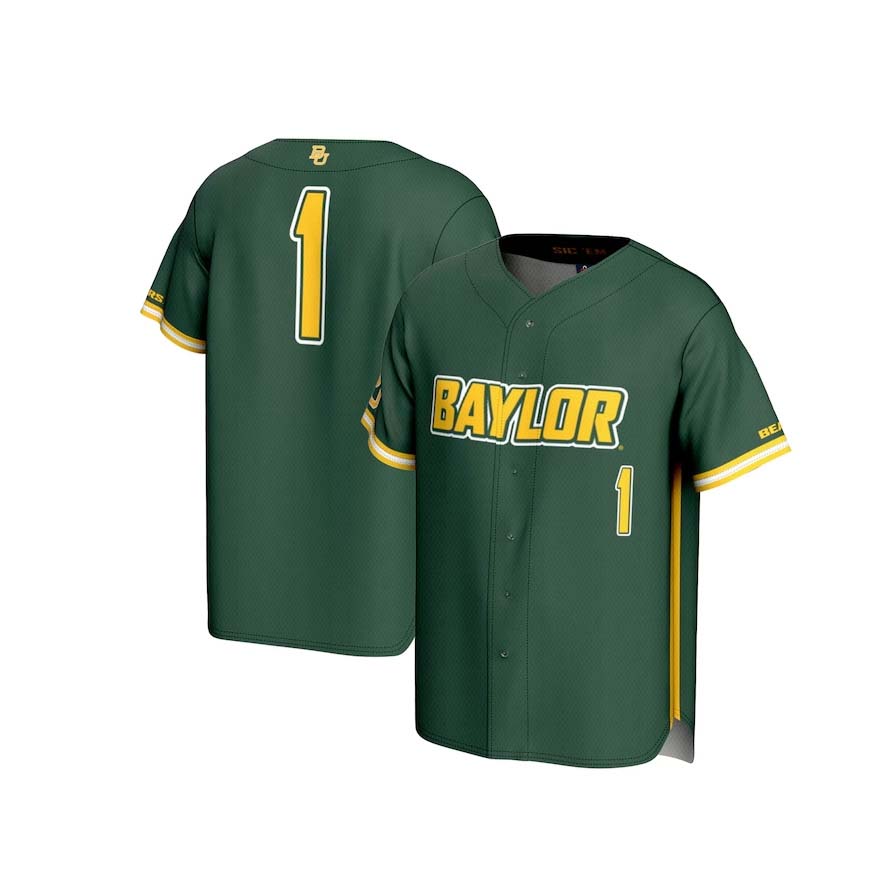 #1 B.Bears GameDay Greats Unisex Lightweight Baseball Fashion Jersey - Green Stitched American College Jerseys - Main View