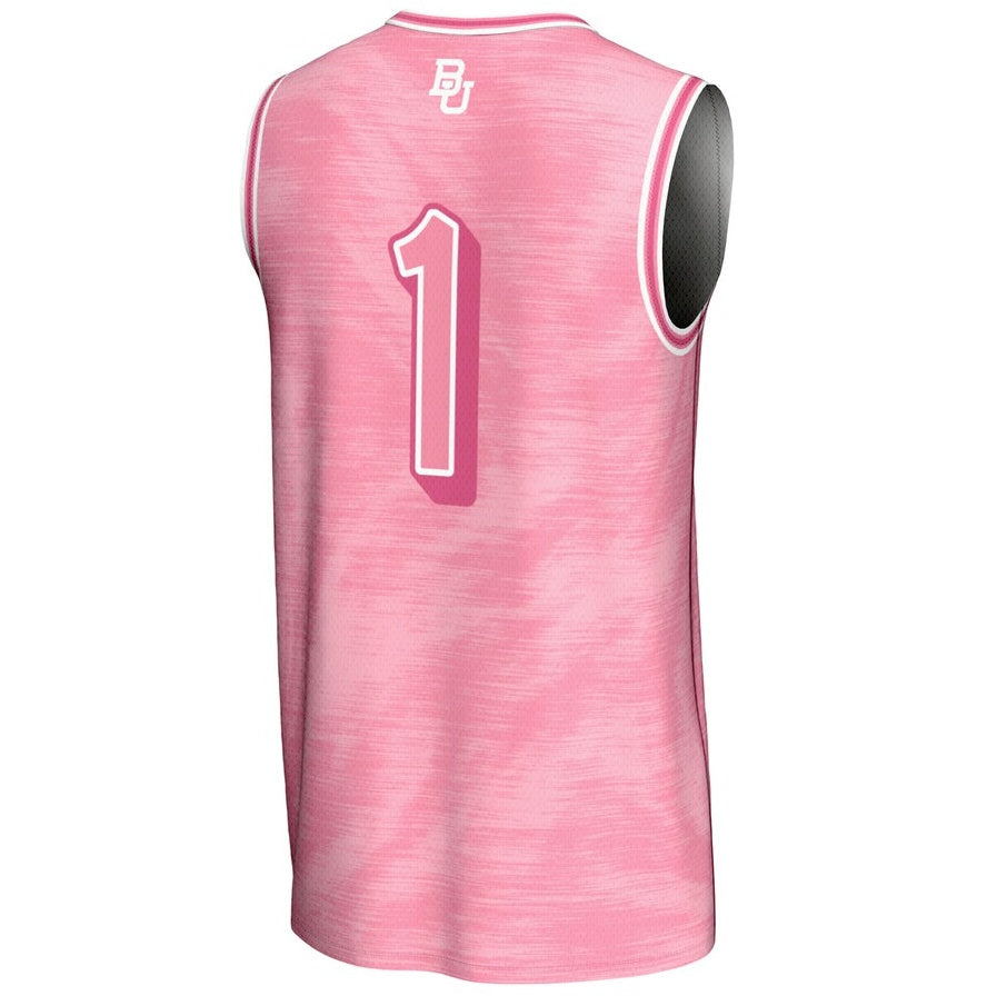 #1 B.Bears GameDay Greats Unisex Lightweight Basketball Fashion Jersey - Pink Stitched American College Jerseys - Main View