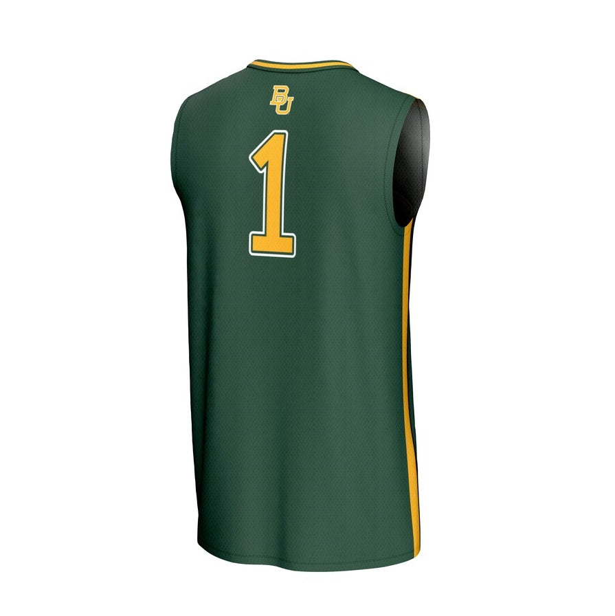 #1 B.Bears GameDay Greats Unisex Lightweight Collegiate Basketball Fashion Jersey - Green Stitched American College Jerseys - Main View