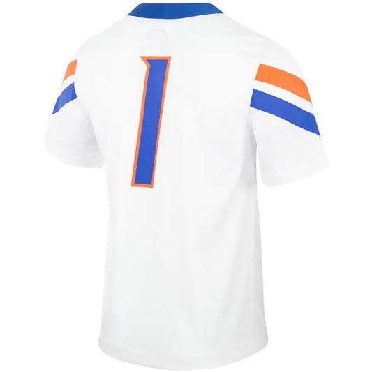 #1 B.State Broncos Untouchable Football Jersey White Stitched American College Jerseys - Main View