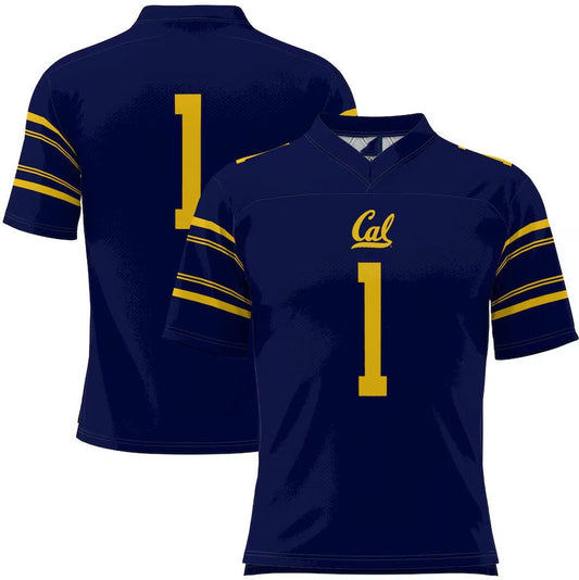 #1 C.Bears GameDay Greats Football Jersey - Navy American College Jerseys - Main View
