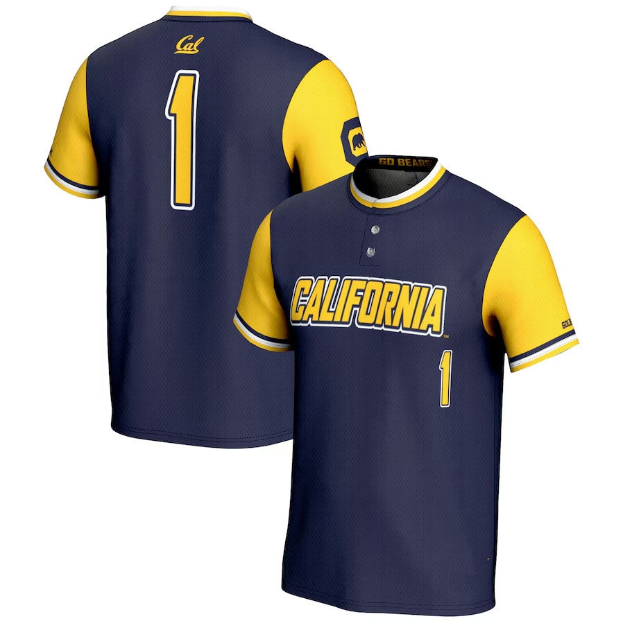 #1 C.Bears GameDay Greats Lightweight Softball Jersey - Navy American College Jerseys - Main View