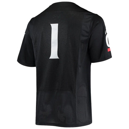 #1 C.Bearcats Under Armour Team Premier Football Jersey  Black Stitched American College Jerseys - Main View
