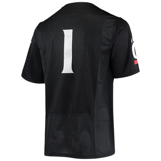 #1 C.Bearcats Under Armour Team Premier Football Jersey  Black Stitched American College Jerseys - Main View