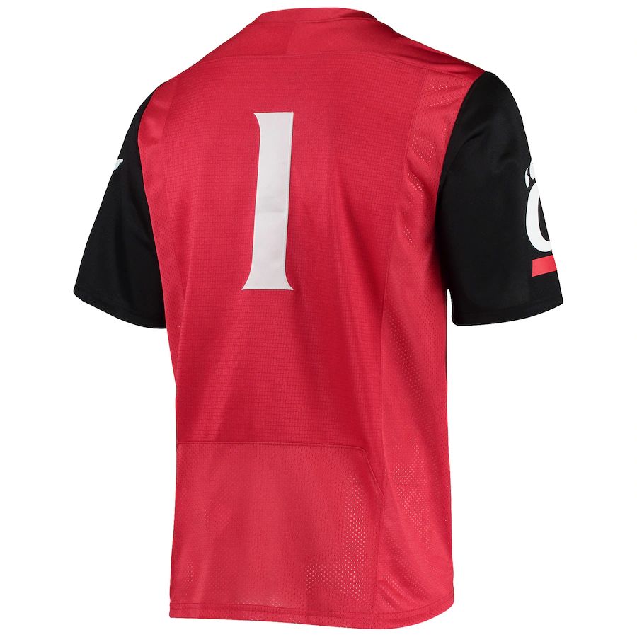 #1 C.Bearcats Under Armour Team Premier Football Jersey Red Stitched American College Jerseys - Main View