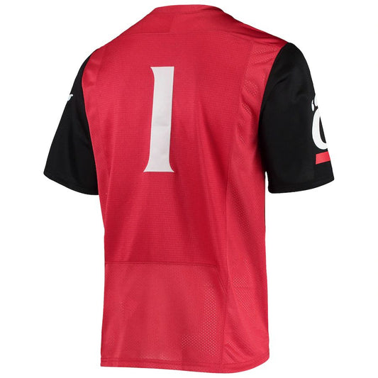 #1 C.Bearcats Under Armour Team Premier Football Jersey Red Stitched American College Jerseys - Main View