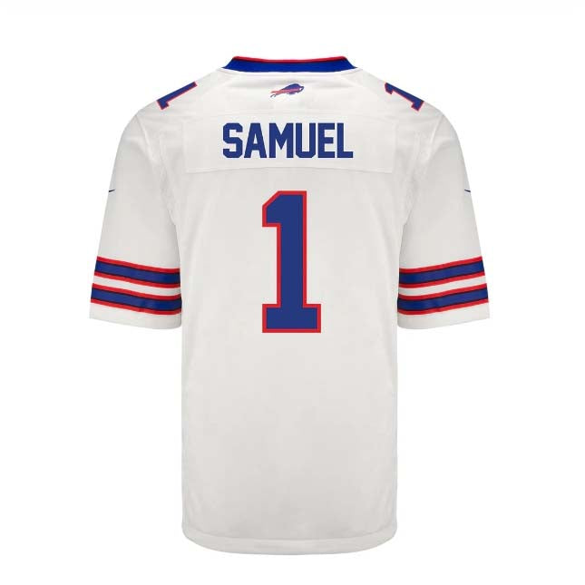 B.Bills #1 Curtis Samuel Game Jersey - White Football Jerseys - Main View