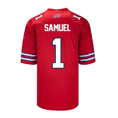 B.Bills #1 Curtis Samuel Game Jersey - Red Football Jerseys - Main View