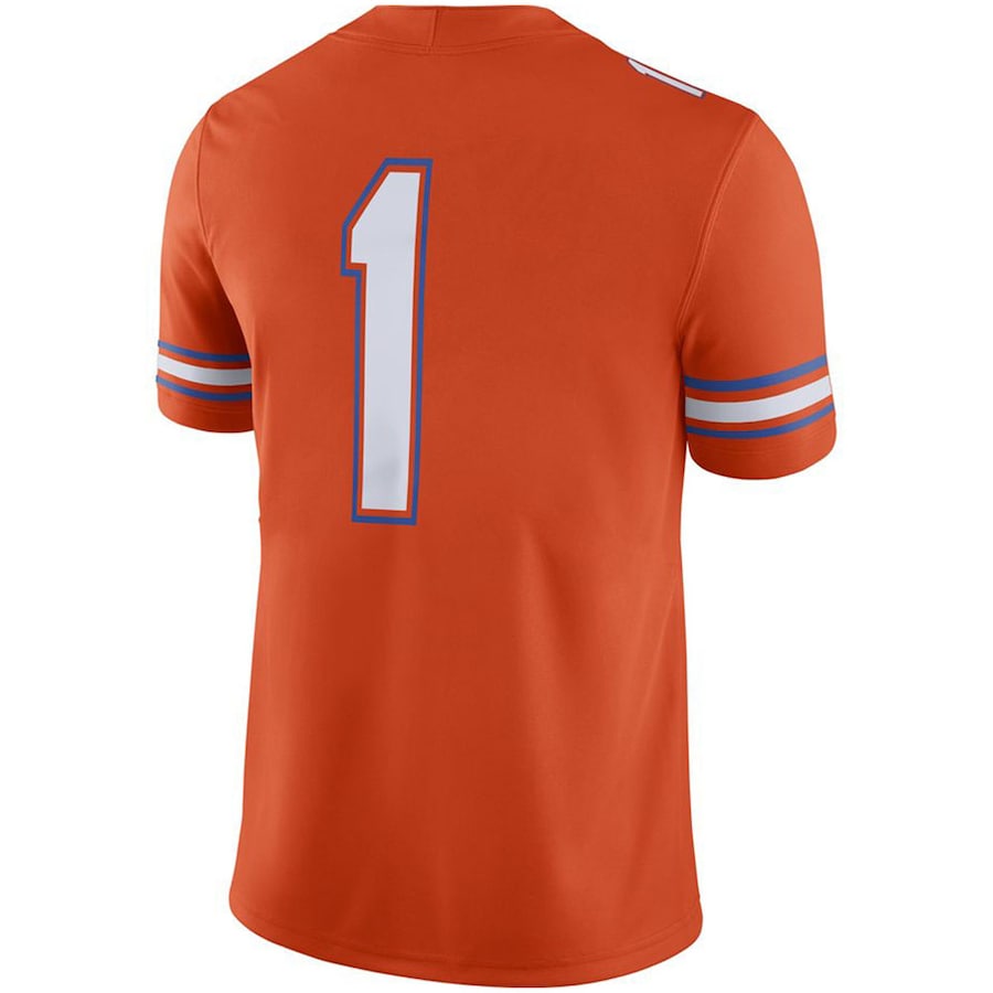 #1 F.Gators Jordan Brand Alternate Game Jersey Orange Stitched American College Jerseys view 2