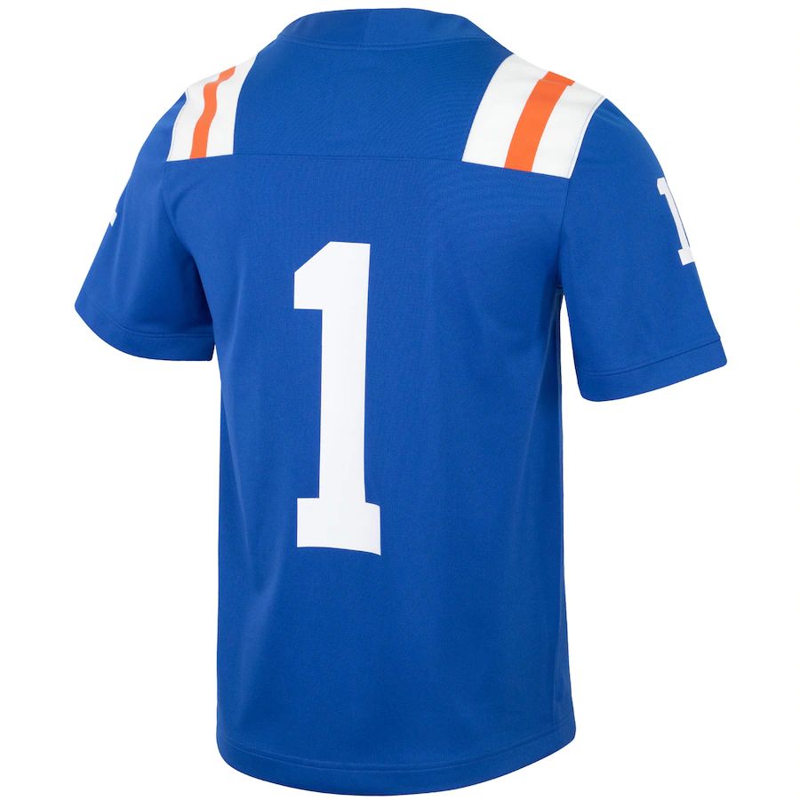 #1 F.Gators Jordan Brand Throwback Replica Jersey  Royal Stitched American College Jerseys - Main View