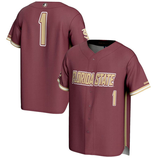 #1 F.State Seminoles GameDay Greats Lightweight Baseball Jersey - Garnet American College Jerseys - Main View