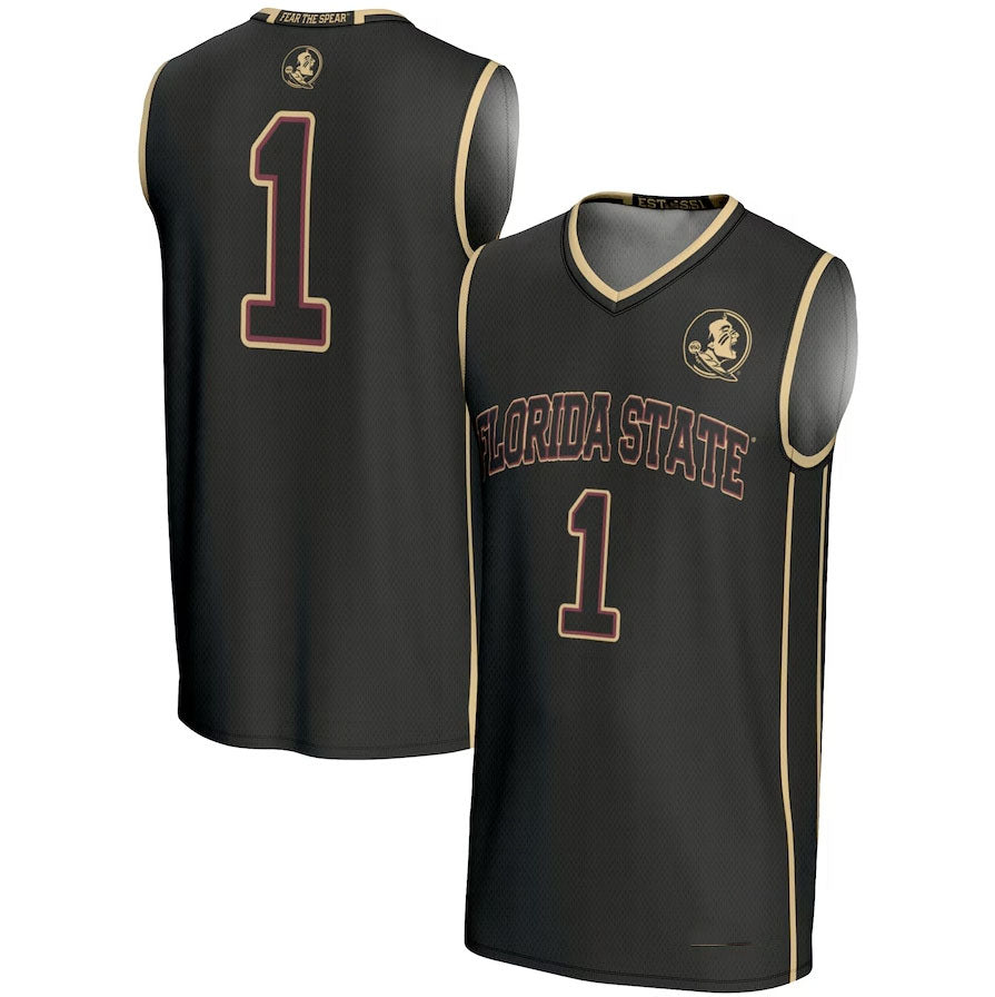 #1 F.State Seminoles GameDay Greats Lightweight Basketball Jersey - Black American College Jerseys - Main View