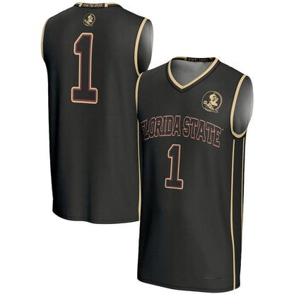 #1 F.State Seminoles GameDay Greats Lightweight Basketball Jersey - Black American College Jerseys - Main View