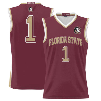 #1 F.State Seminoles GameDay Greats Lightweight Basketball Jersey - Garnet American College Jerseys - Main View
