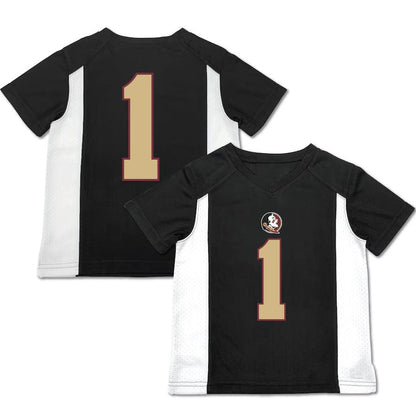 #1 F.State Seminoles Garb Toddler Football Jersey - Black American College Jerseys - Main View