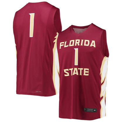 #1 F.State Seminoles Team Replica Basketball Jersey Garnet Stitched American College Jerseys - Main View